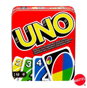 Mattel UNO Tin Box Classic style